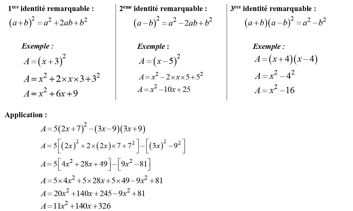 Calcul Littéral 3ème: Cours Et Exercices Corrigés