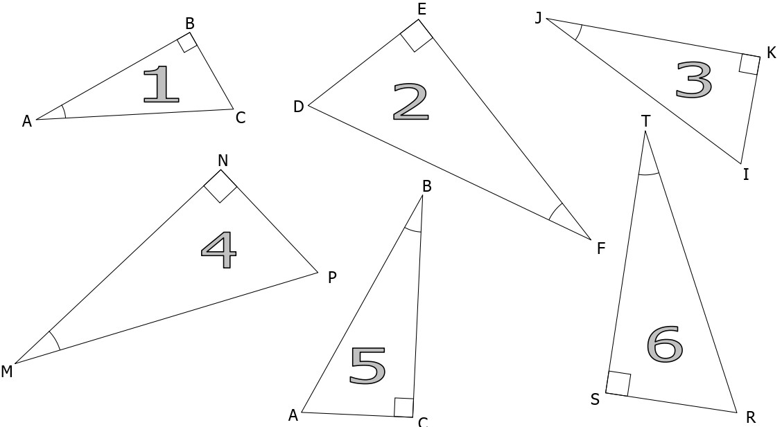 Cosinus d'un angle aigu - exercices corrigés